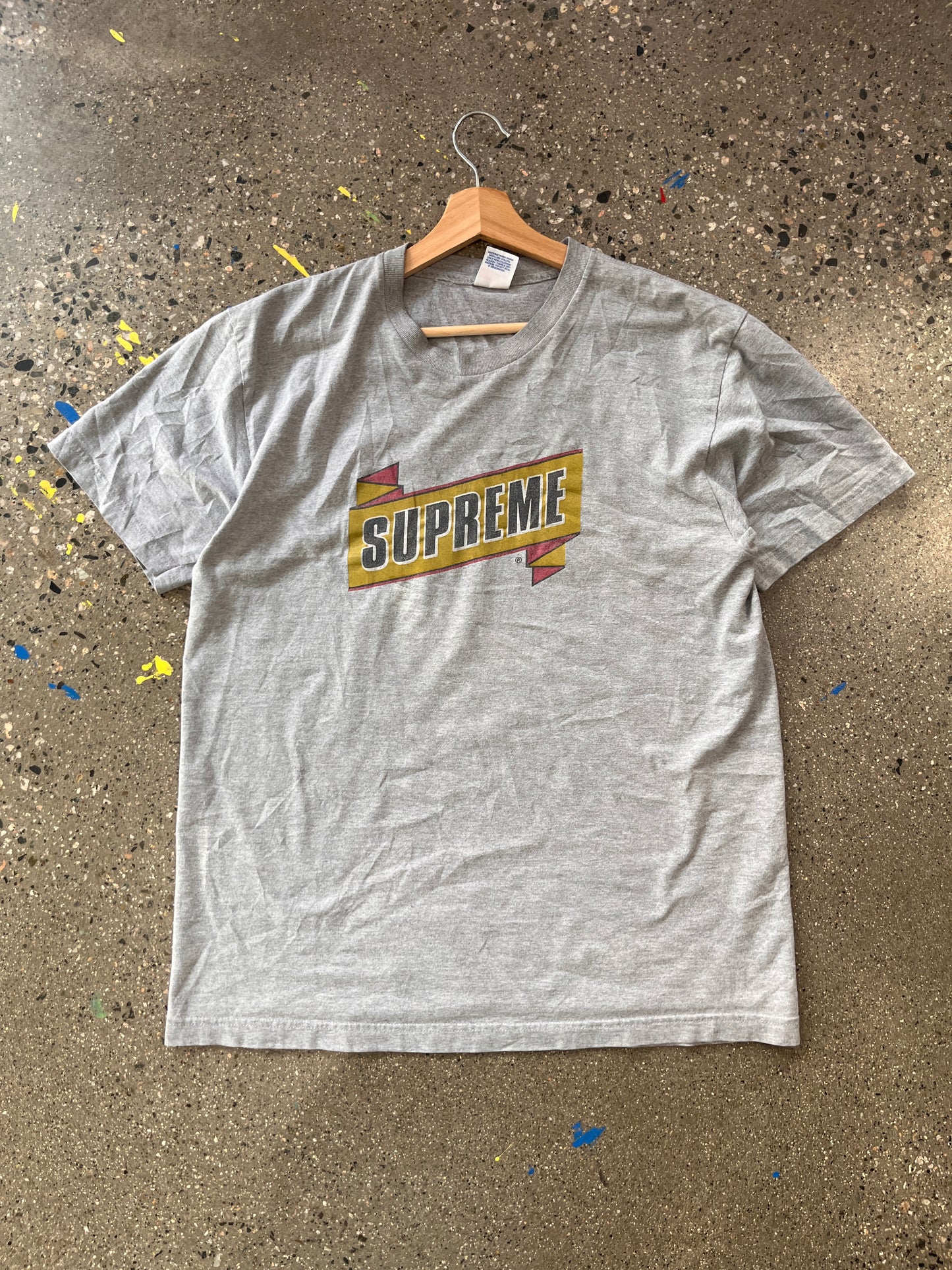 (XL) Supreme Yellow Logo Tee