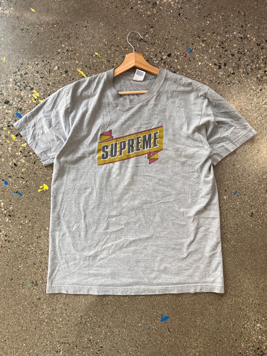 (XL) Supreme Yellow Logo Tee