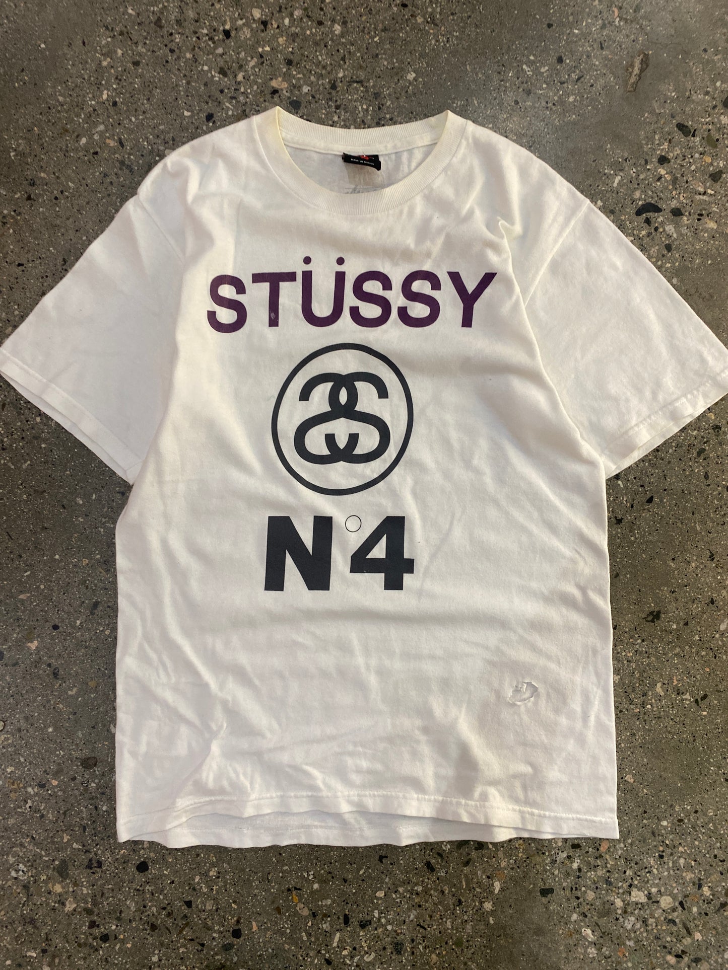 (S) Late 2000s Stussy n4 Script Tee