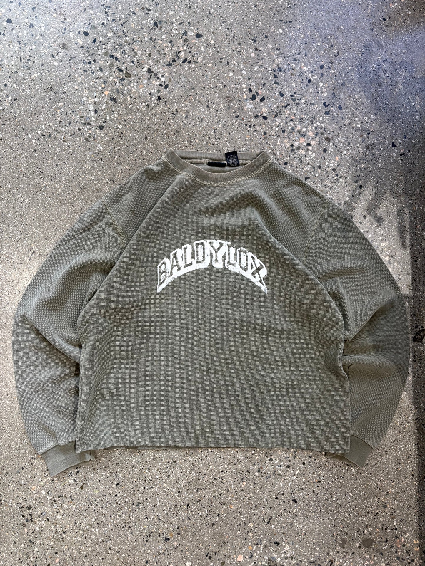 (M/L) Baldy 1/1 Cropped Sage Waffle Knit
