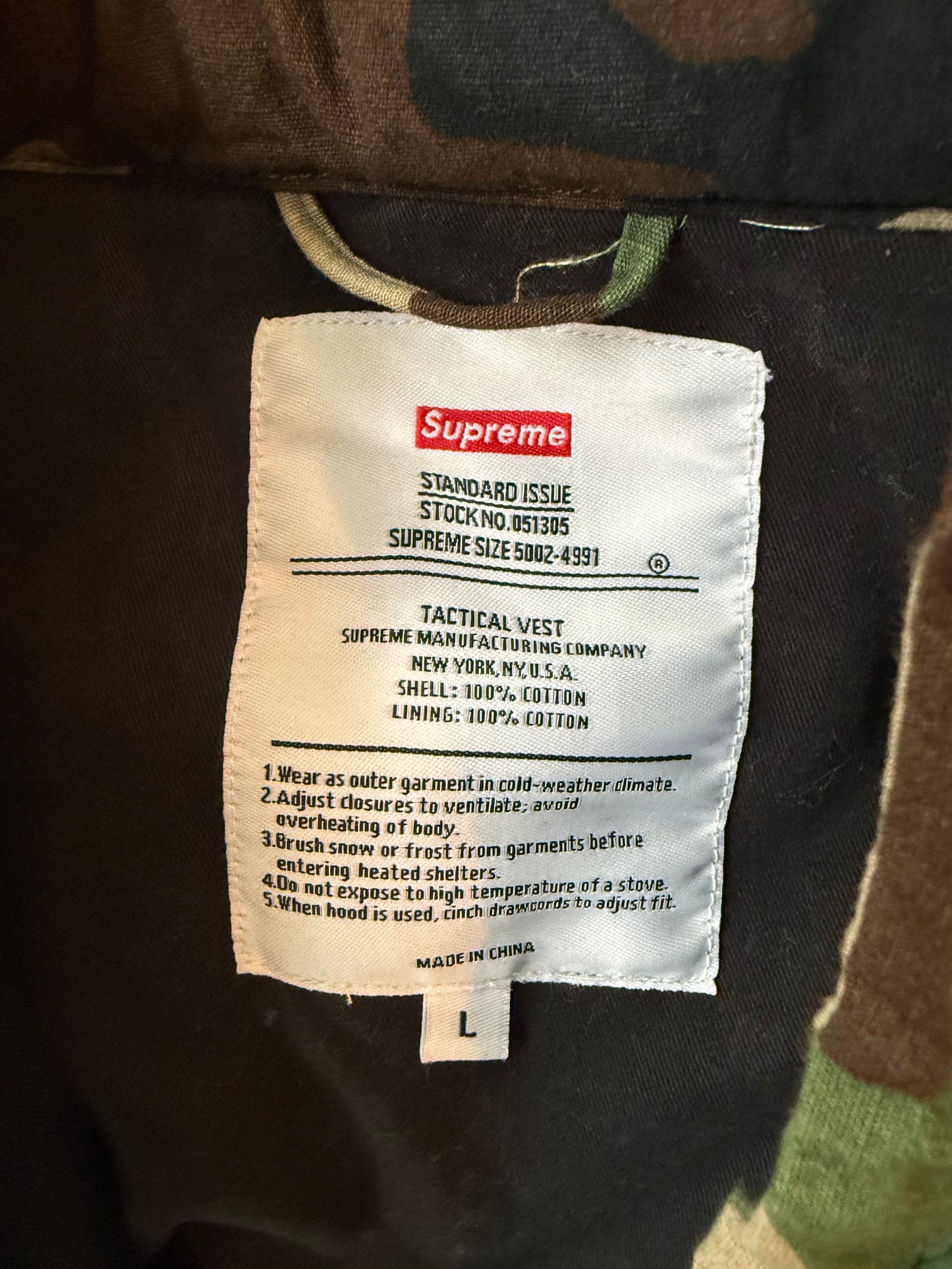 (L) SS14 Supreme Camo Tactical Vest