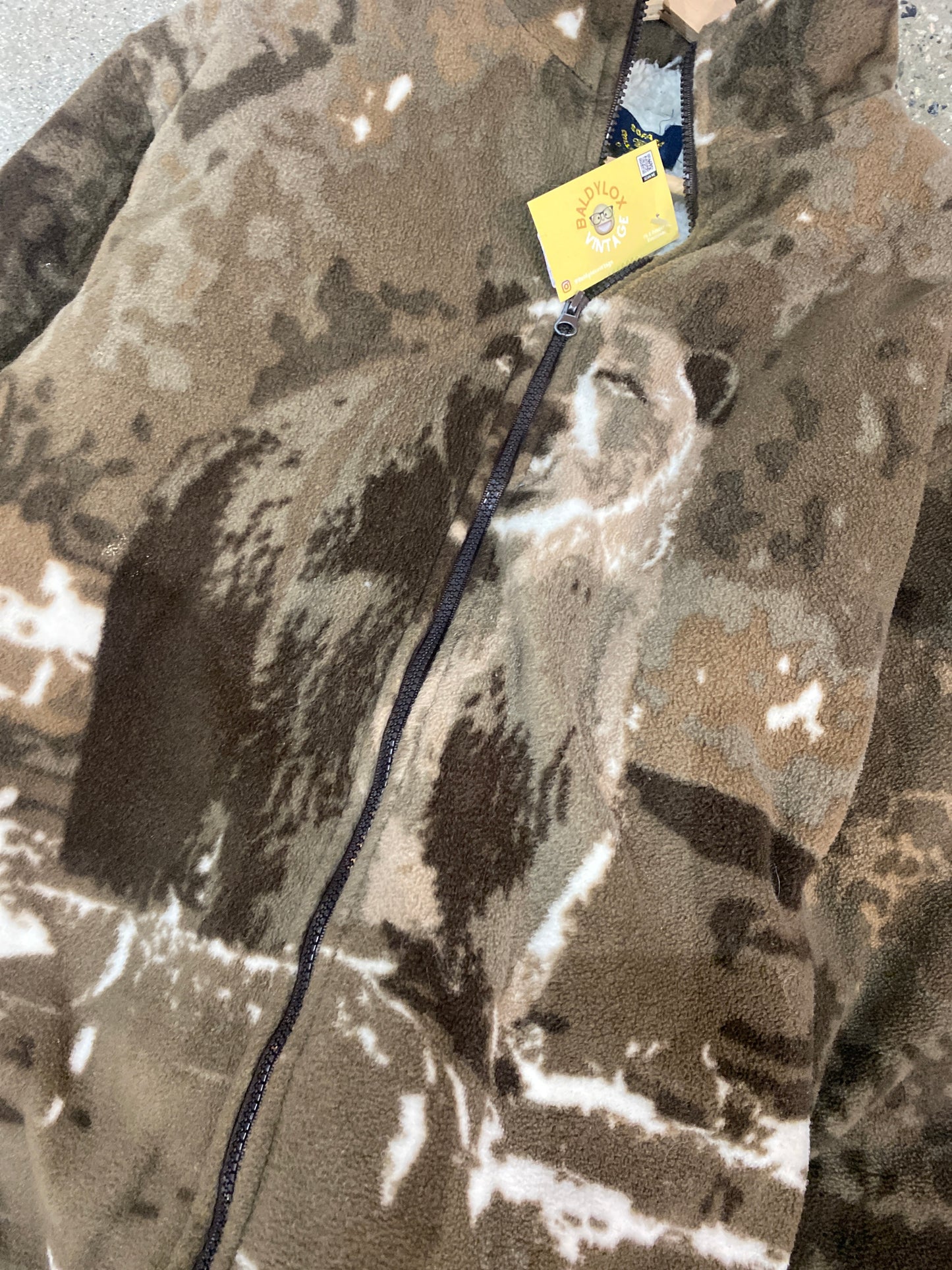 (S/M) Brown Grizzly Bear Fleece