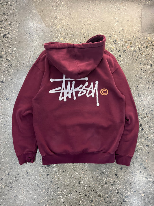 (S) Stussy Classic Script Side Graphic Hoodie