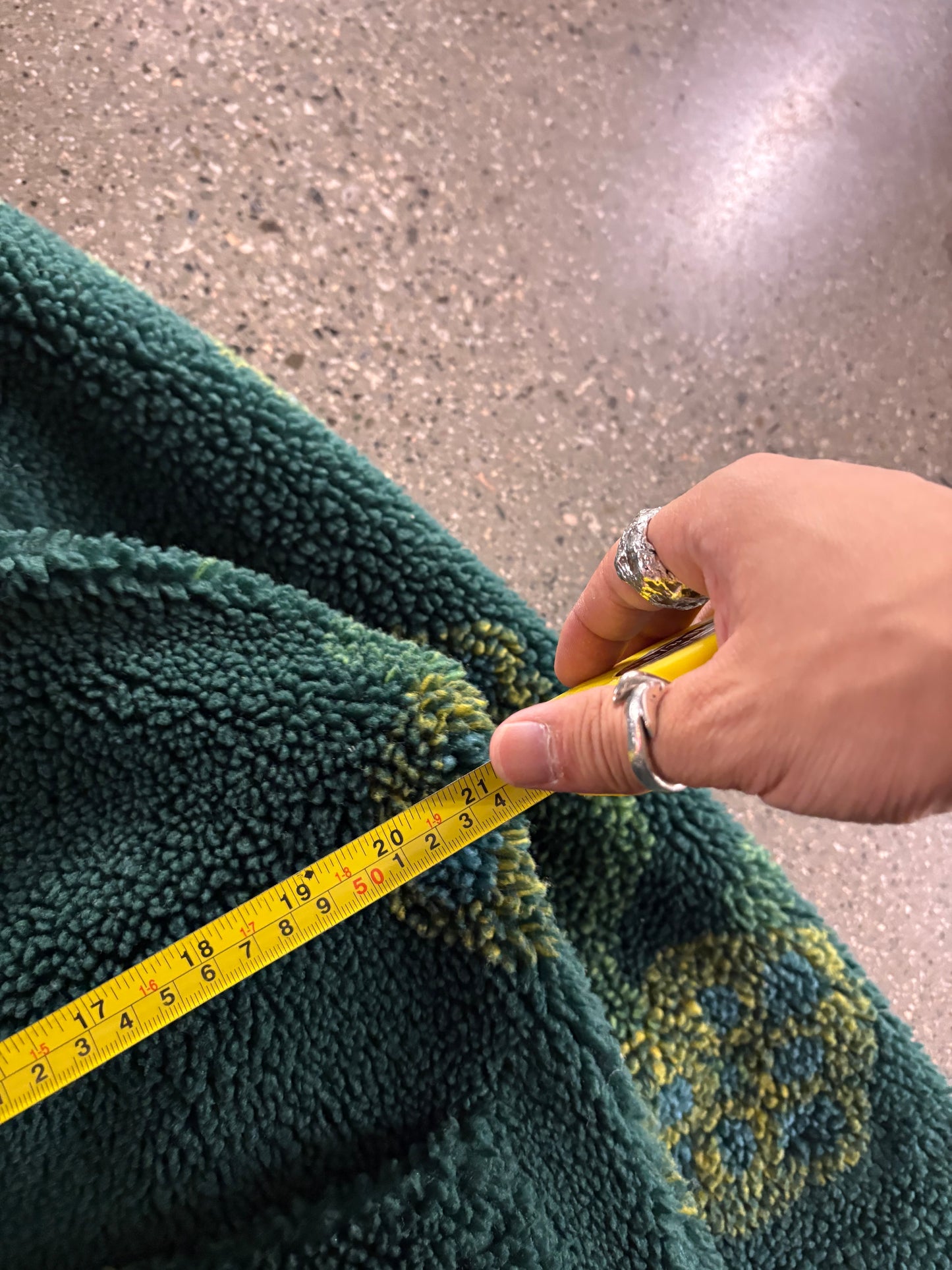 (M) Stussy Green Fleece