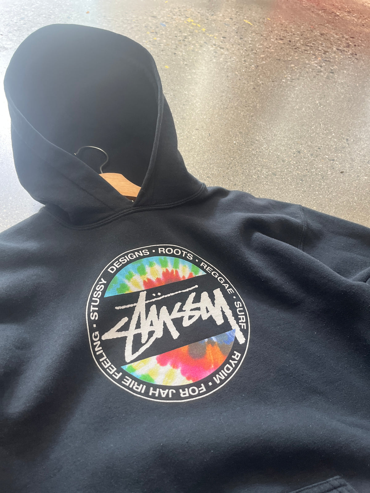 (XS) Black Stussy Hoodie