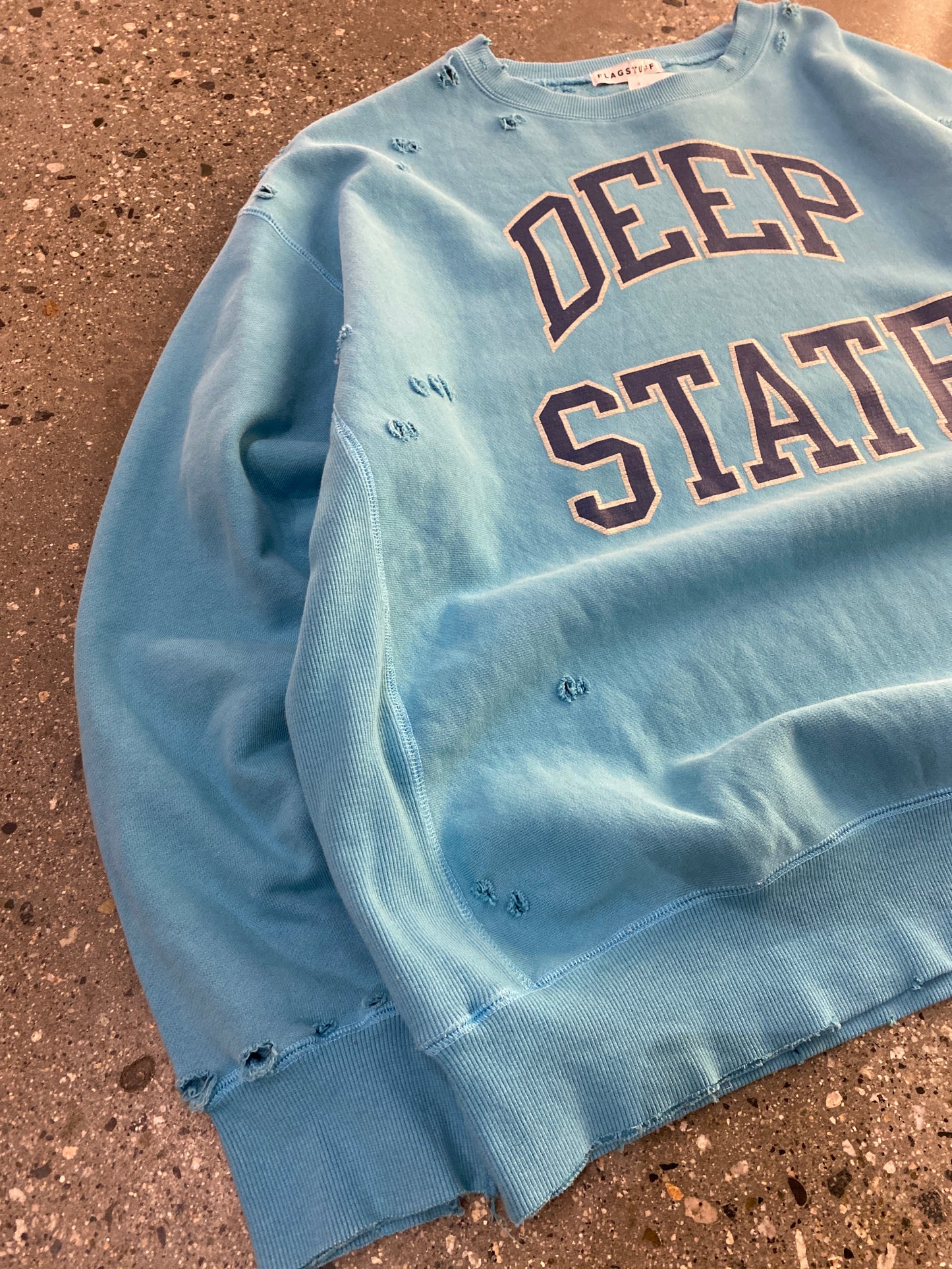 (XL/2X) Flagstaff Deep State Aqua Crewneck