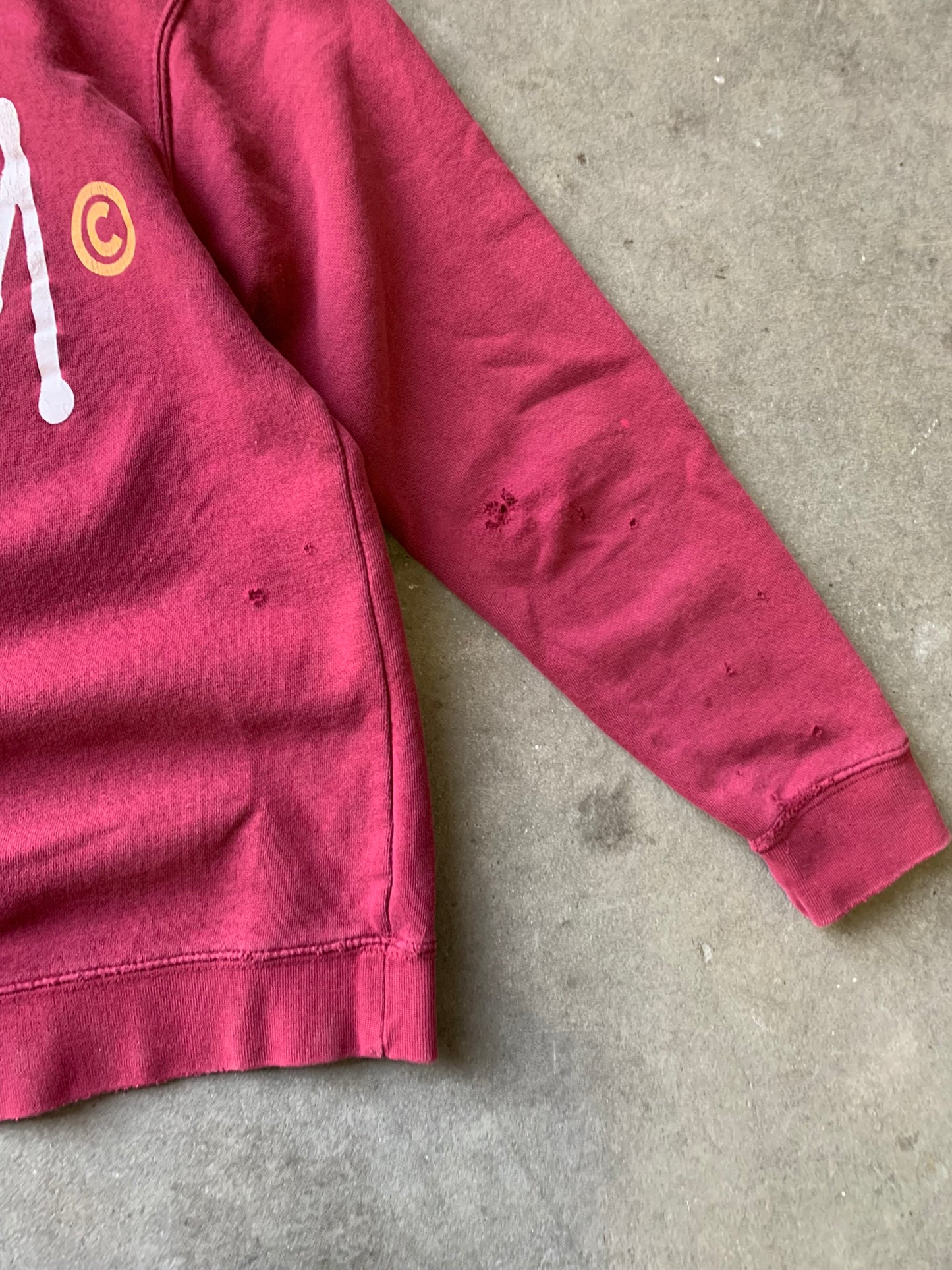 (S) Distress Stussy Script Crewneck