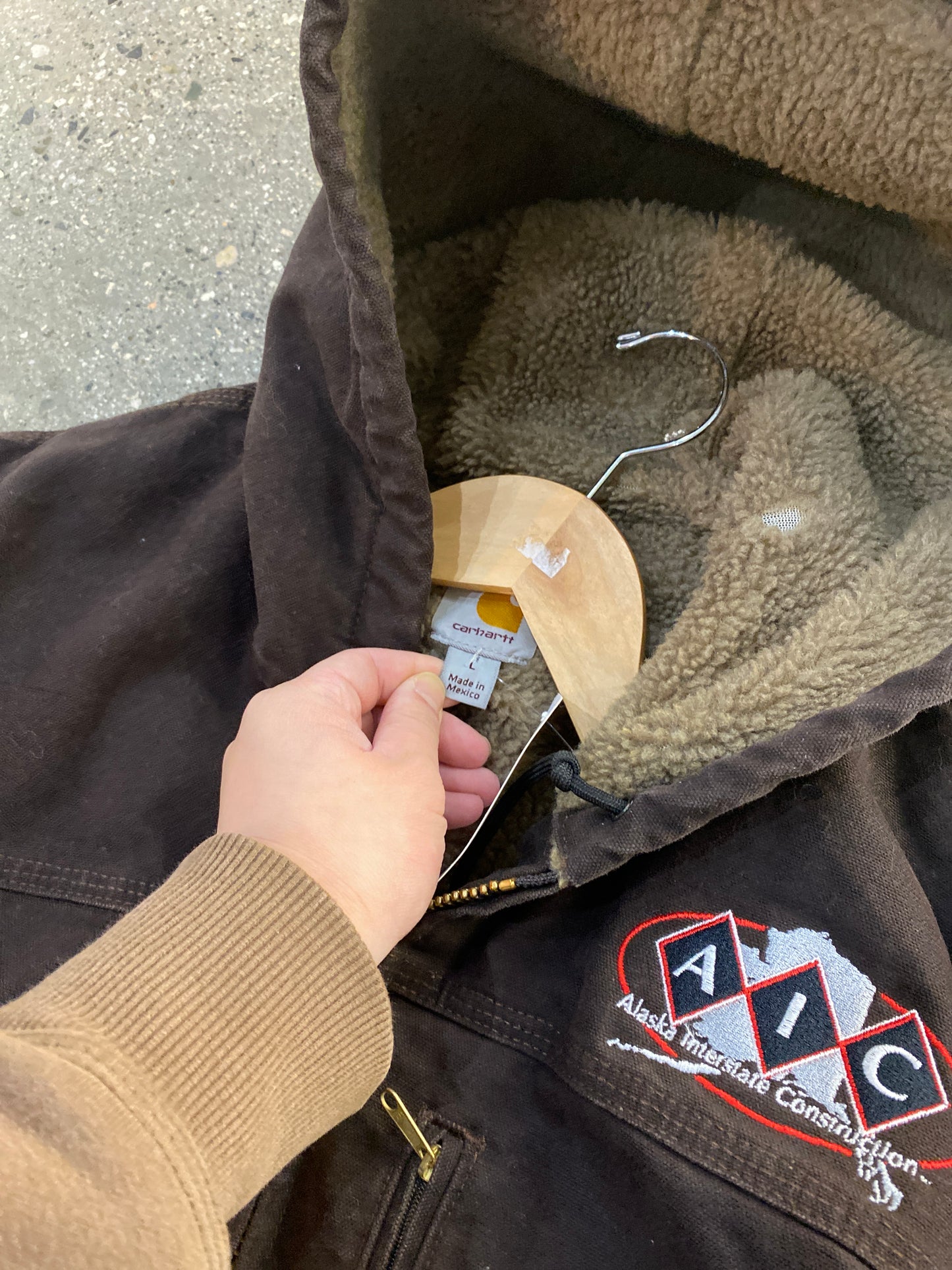 (L/XL) Carhartt Brown Hooded Utility Jacket