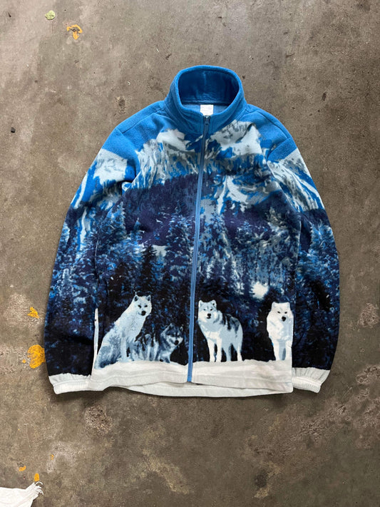 (S/M) Wolf Nature Fleece Zip Up