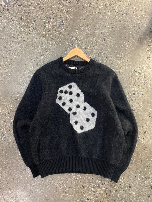 (L) Stussy Mohair Dice Sweater Black