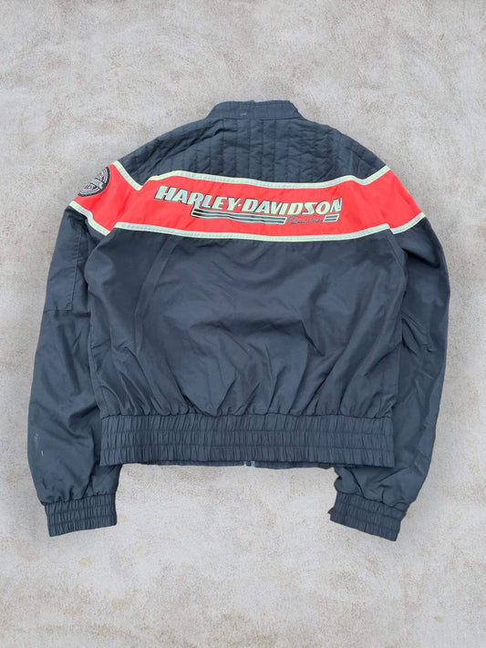 (S) Vintage Harley Davidson Moto Jkt