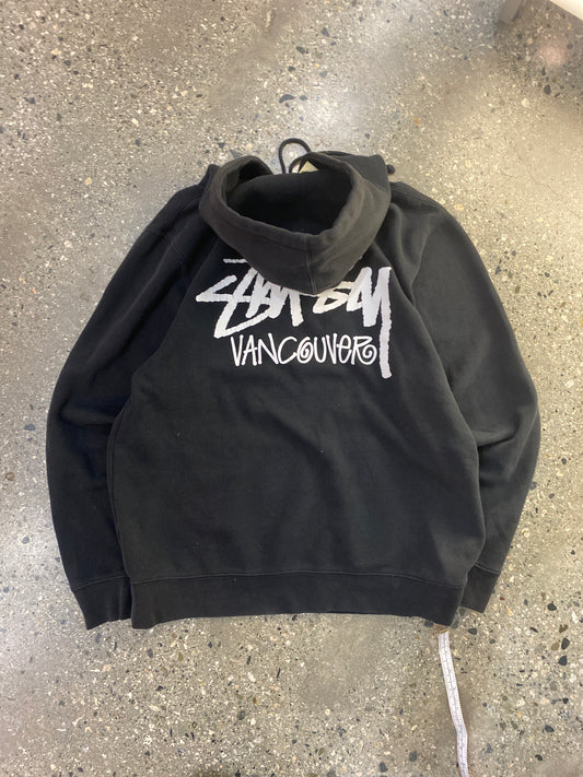 (L) Stussy Vancouver Pullover Black Hoodie