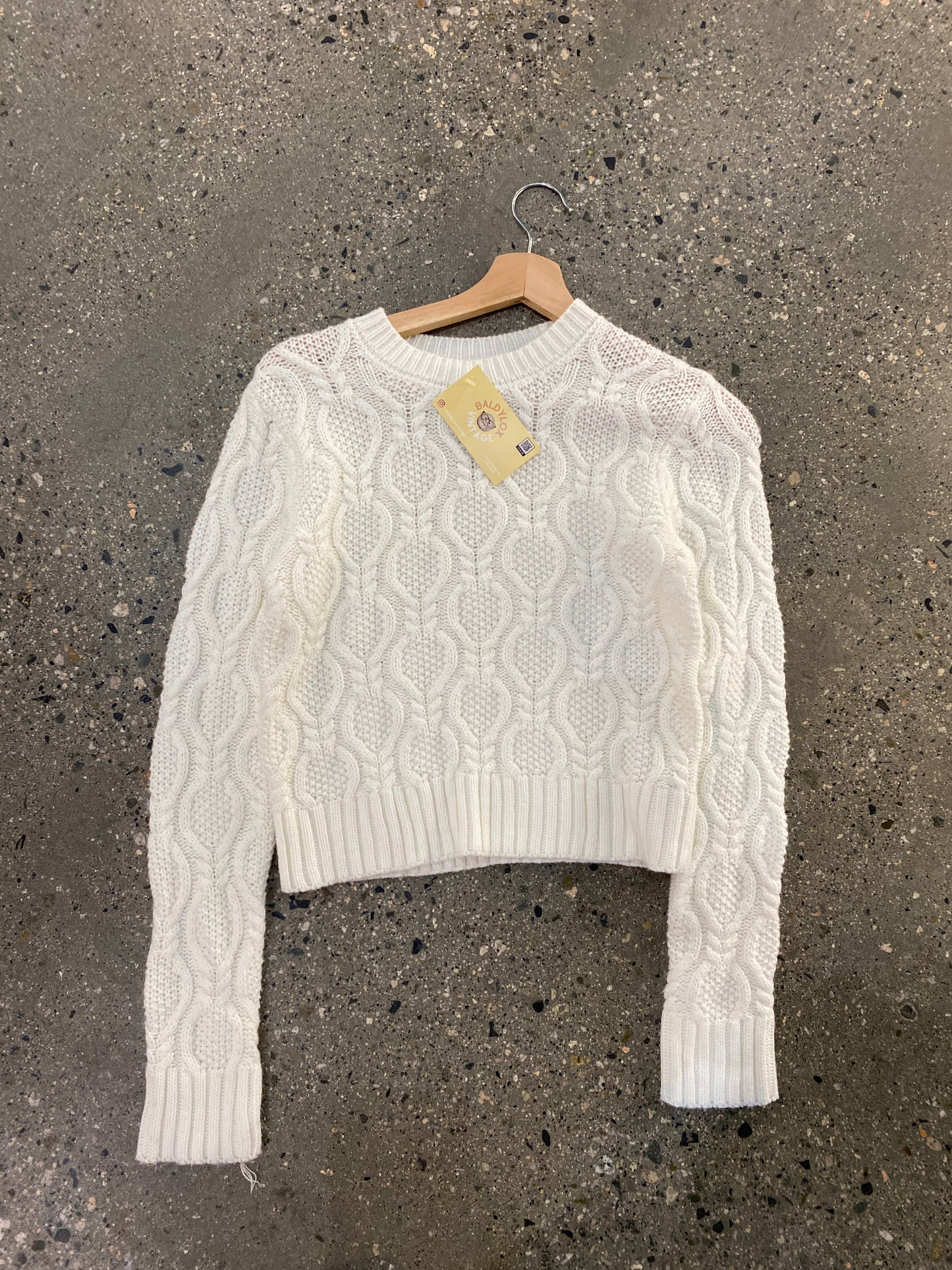 (womens s/m) Bf295 Cropped cable knit