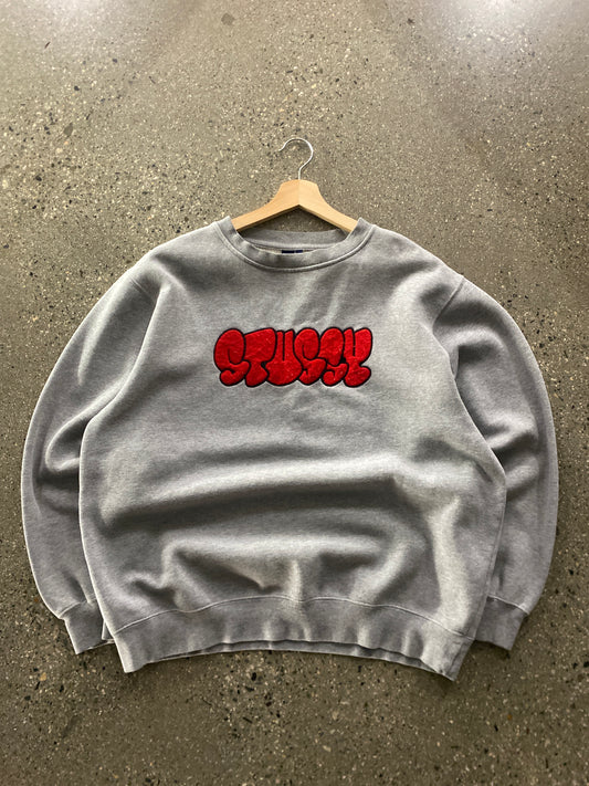 (L) 1990s/Early 2000s Stussy Comic Print Crewneck