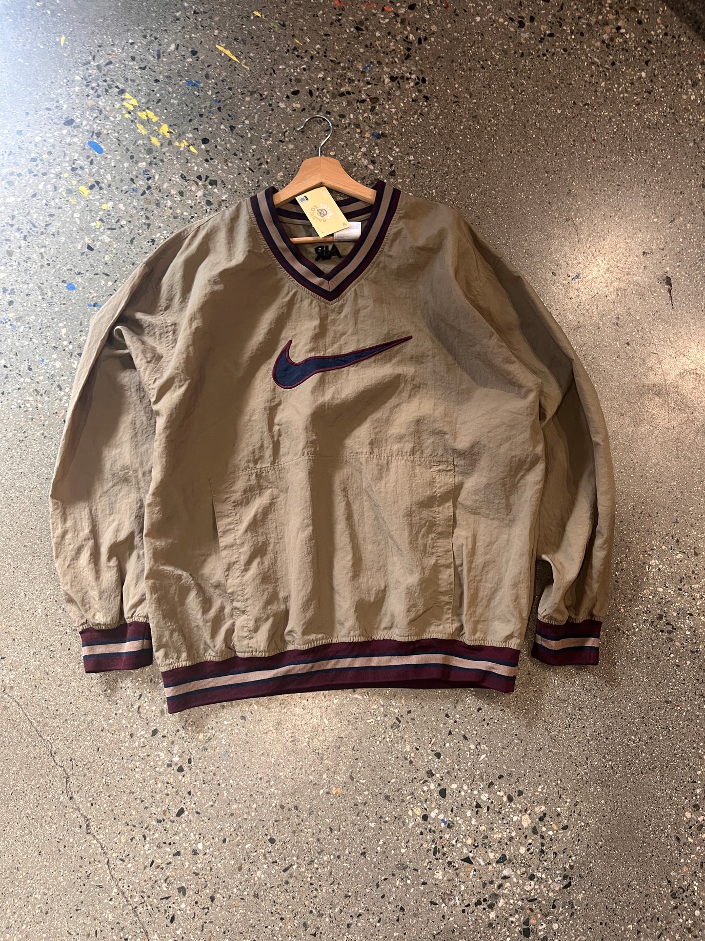 (XL) 1990s Nike Big Swoosh Pullover Windbreaker