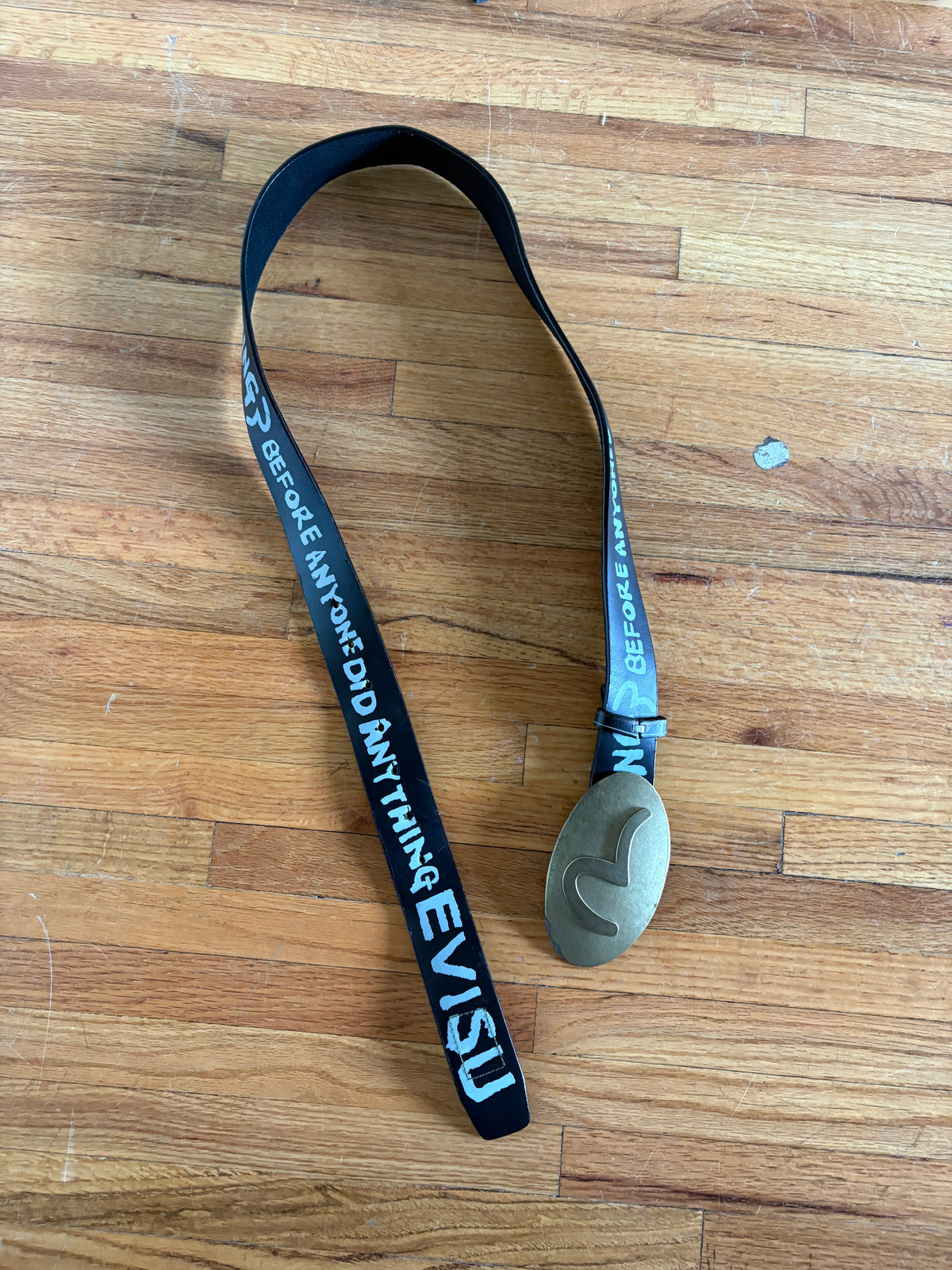 (L) Evisu Real Leather Belt “before anybody did anything, Evisu did everything”