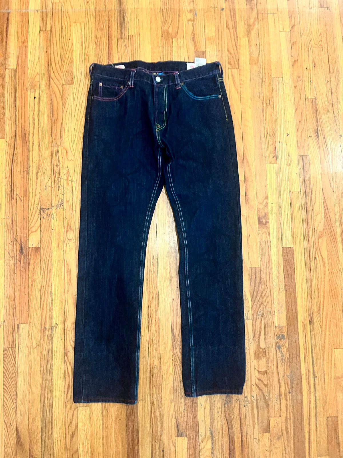 (L) “36” Evisu Dark Wash Denim