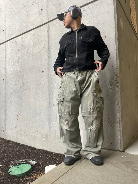 (38”) Vintage Sage HB SURPLUS Utility Cargos