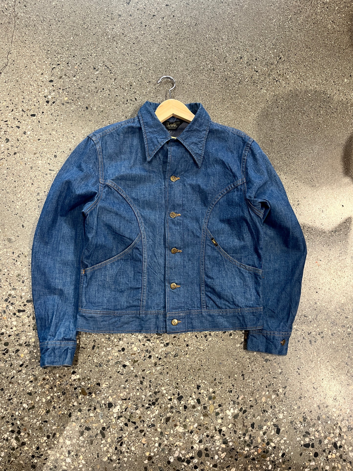 (S) Made in USA VTG Lee Denim Jkt