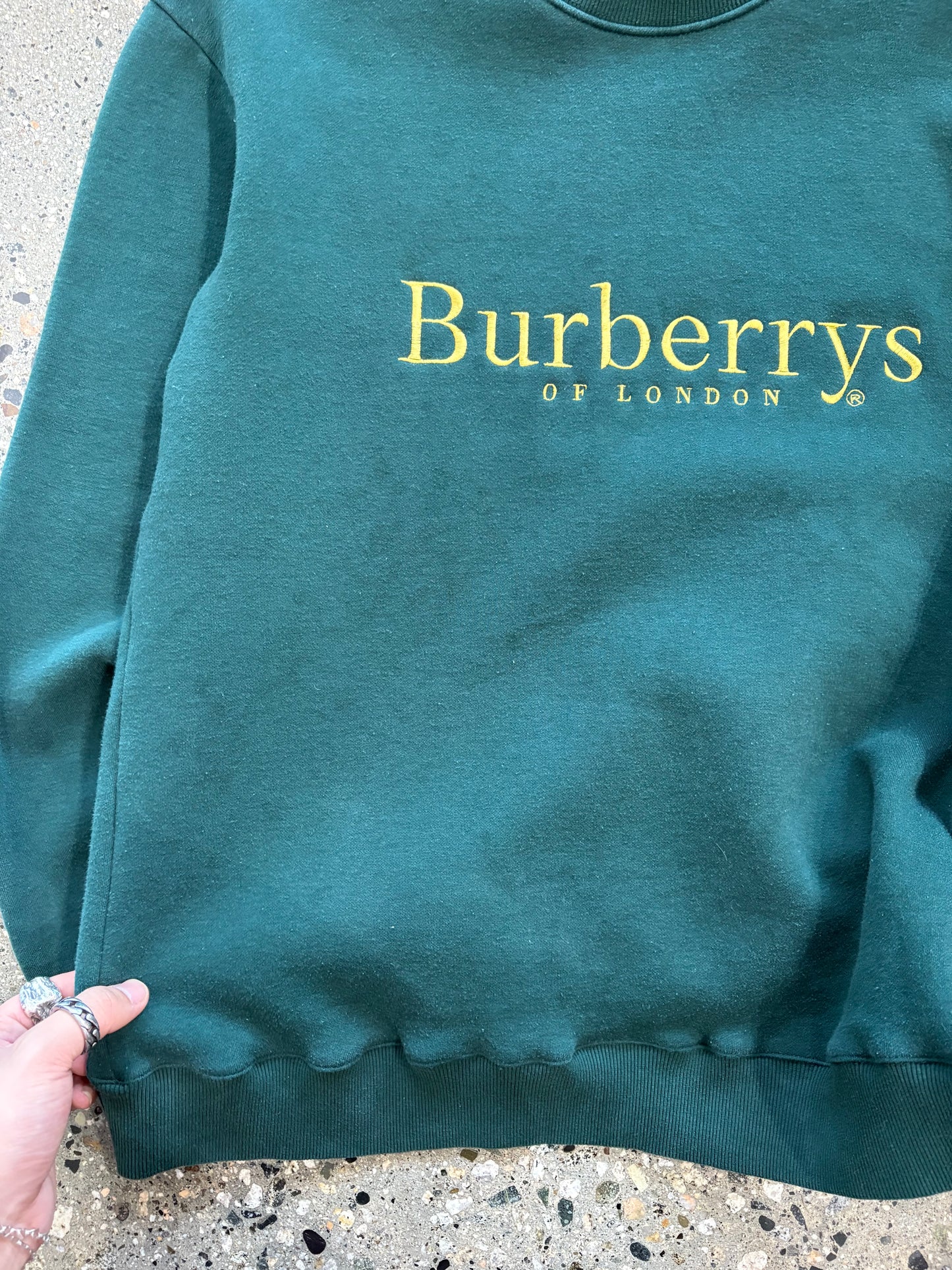 (S/M) Hunter Green Burberry crewneck