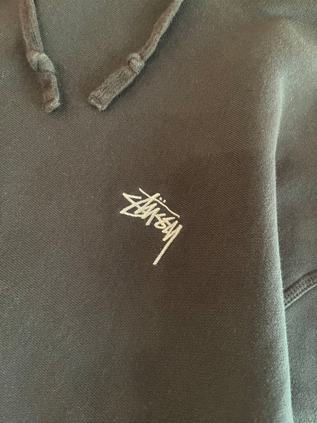 Black Stussy Spellout Hoodie