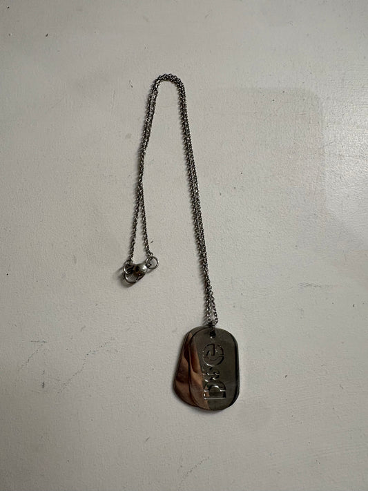 (11”) D&G Silver Stainless Pendant + Chain