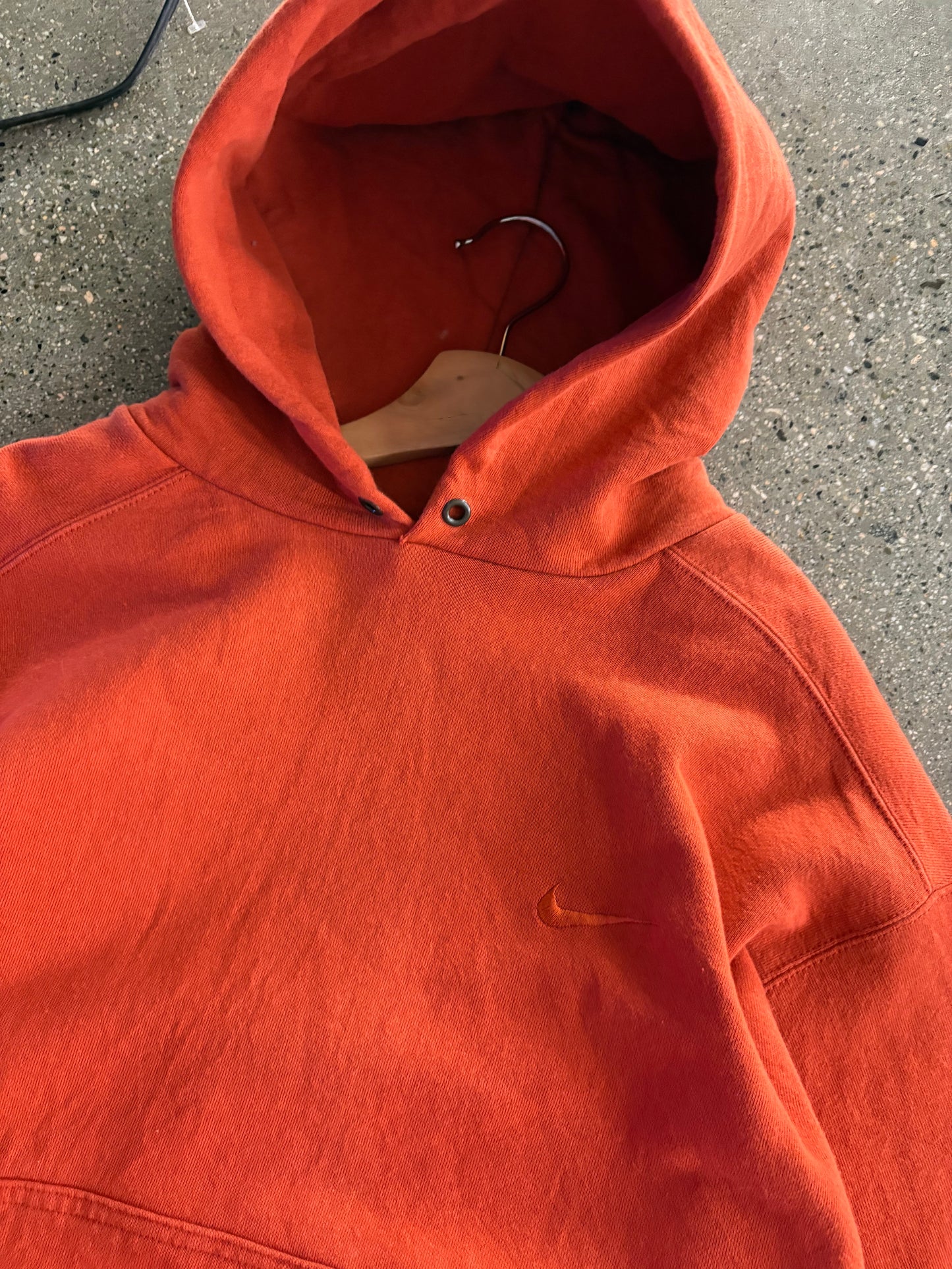 (M) 1990s Nike Swoosh Hoodie Burnt Orange