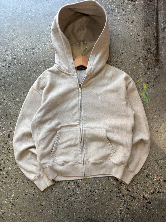 (S) Polo Ralph Lauren Zip Cream Hoodie