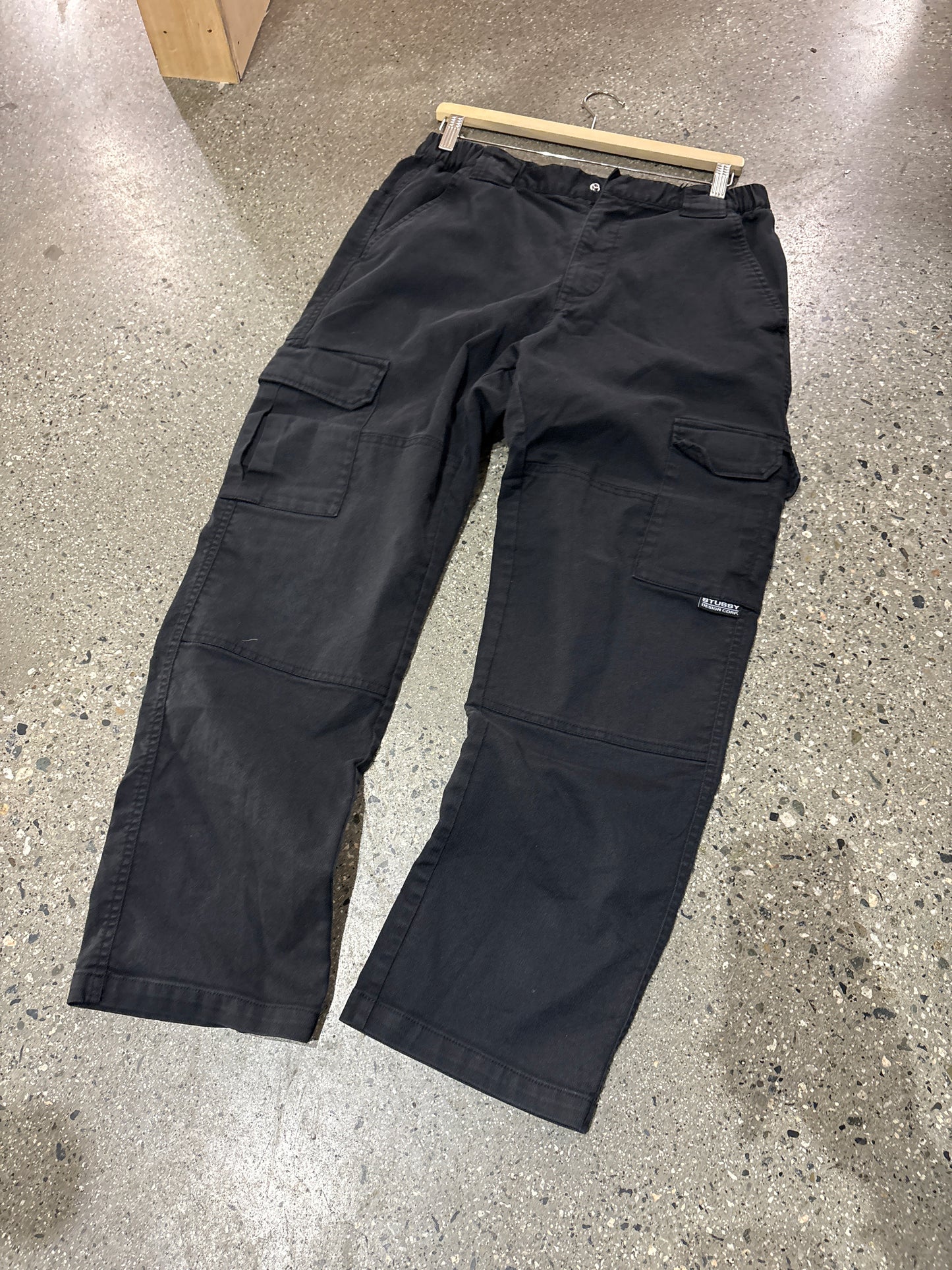 (S) Stussy Black Cargo Pants