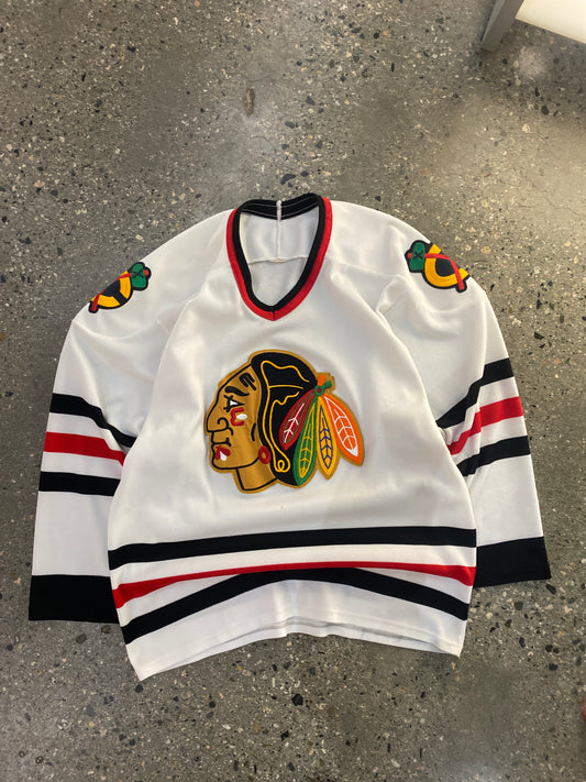 (XS/S) 90s CCM Chicago Blackhawks Jersey