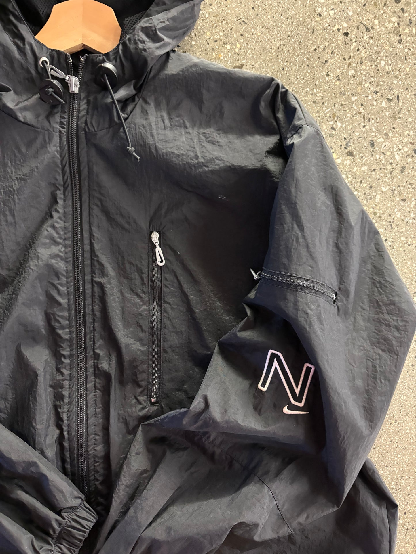 1990s Nike Windbreaker Trench Long