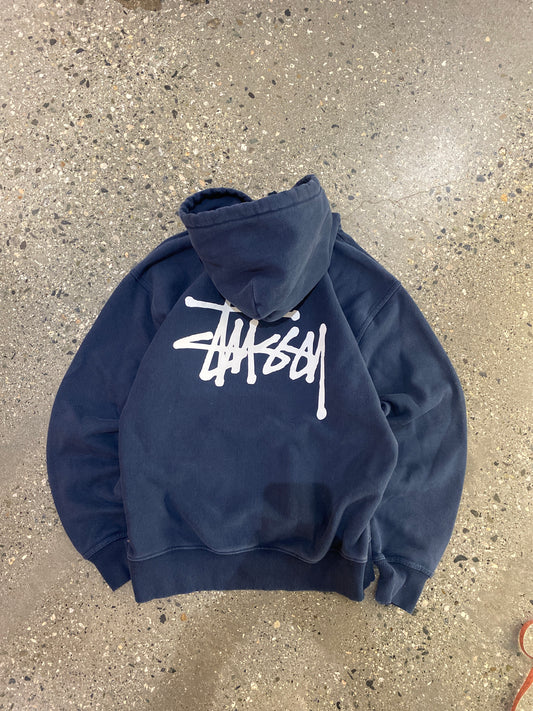 (S/M) Stussy Thick Hoodie Navy