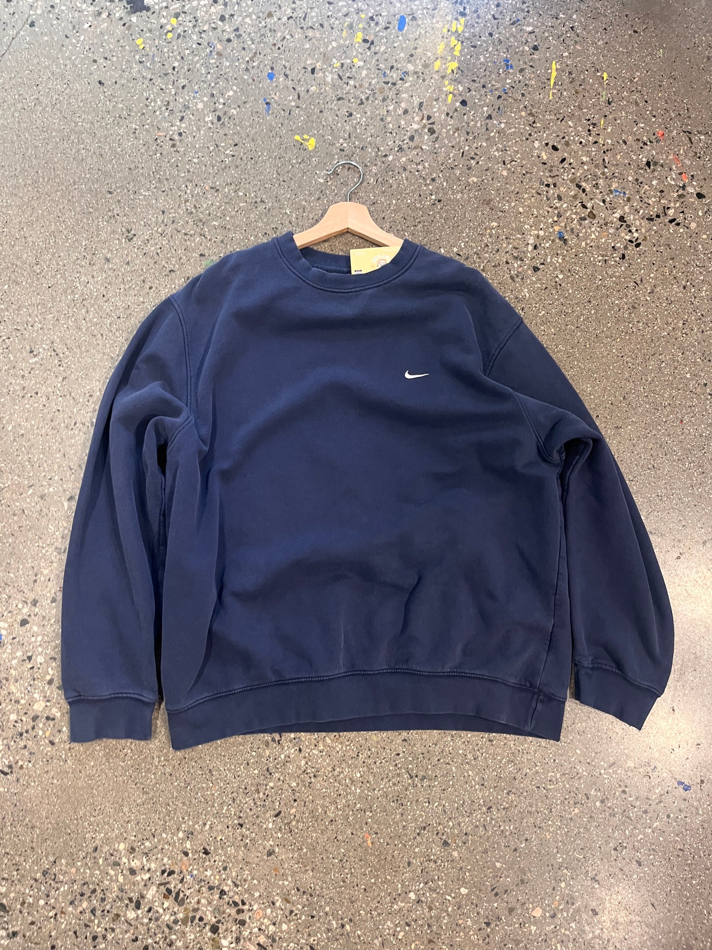 (XL) 2000s Navy Nike Swoosh Crewneck