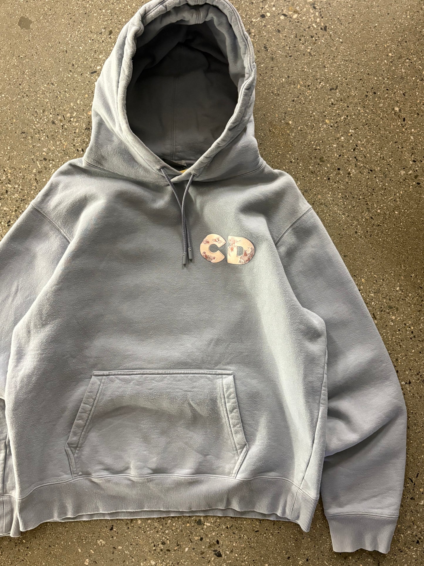 (L) Authentic Christian Dior x Daniel Arsham Blue Hoodie