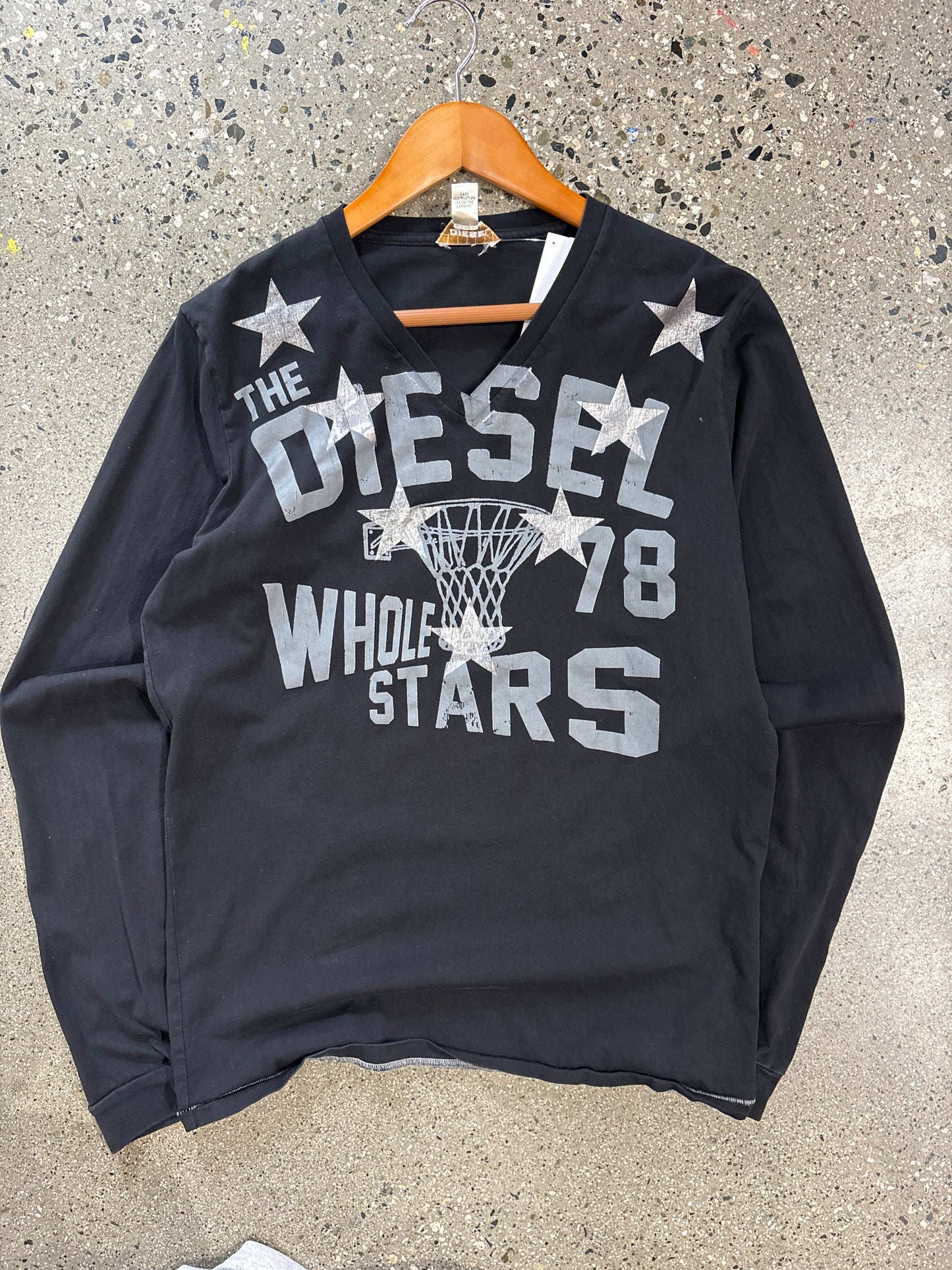 (L) Diesel V Neck Whole Stars LS
