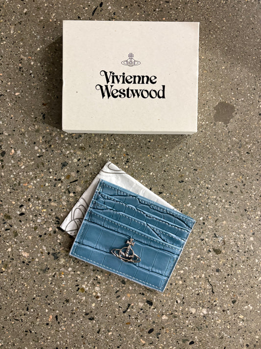 (OS) Blue Croc Vivienne Cardholder