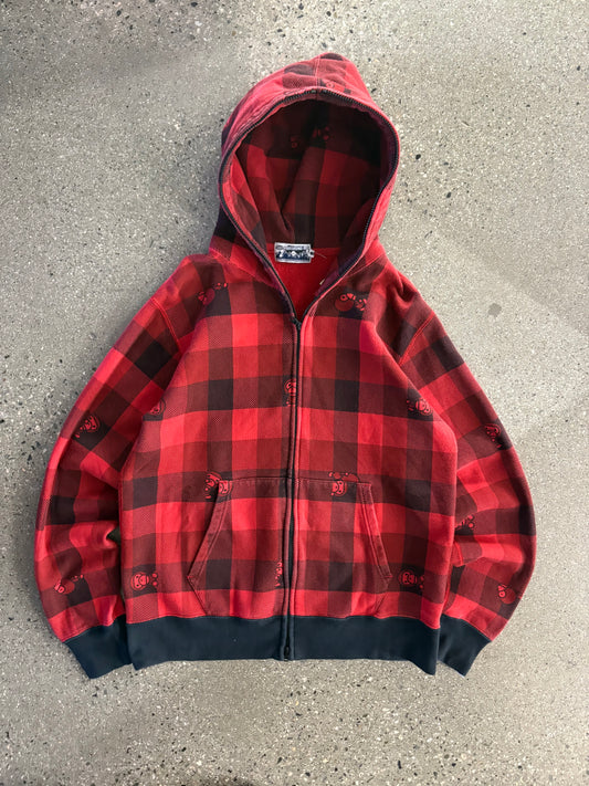 (M/L) Bape Plaid Zip