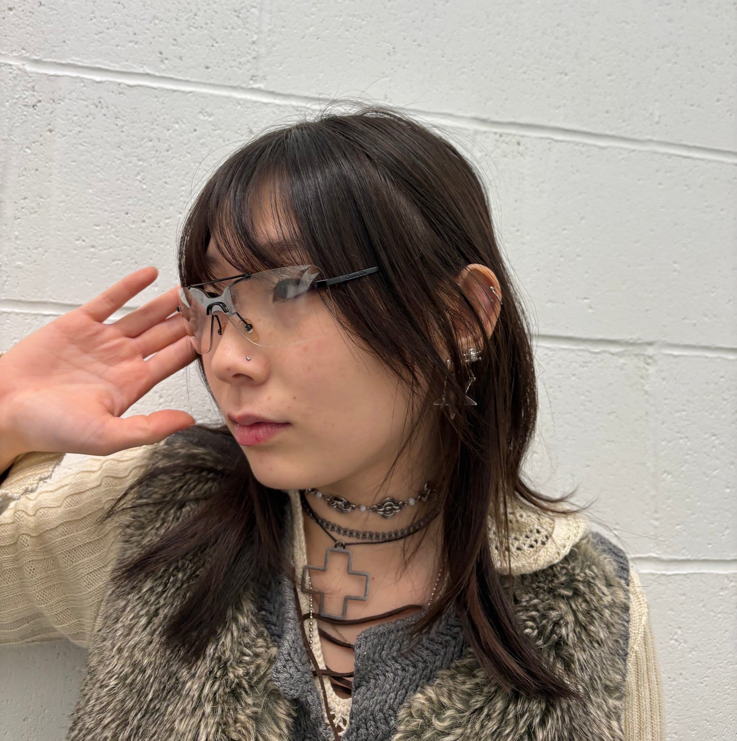 Dior 47 Rimless Glasses