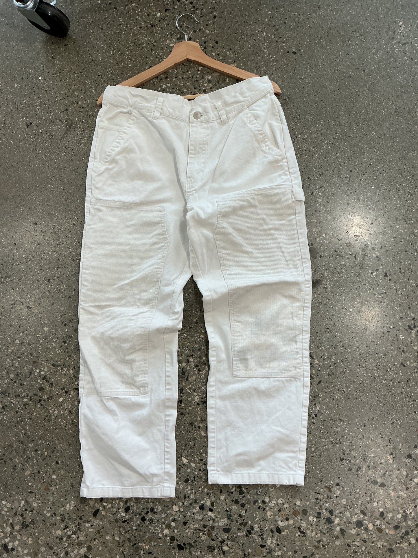 32” Stussy White Doubleknees with Cord