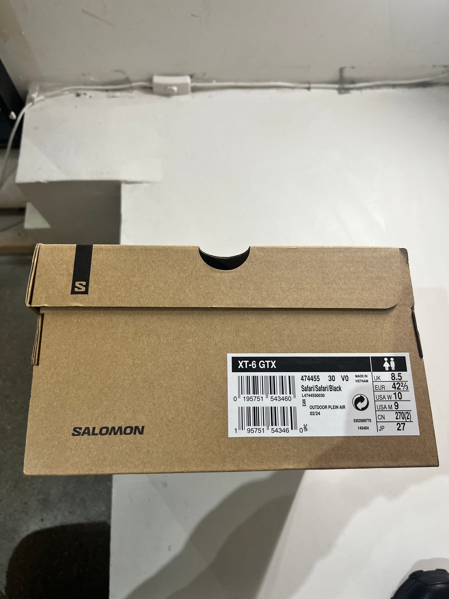 (Size 9US Mens) Solomon XT6 Black