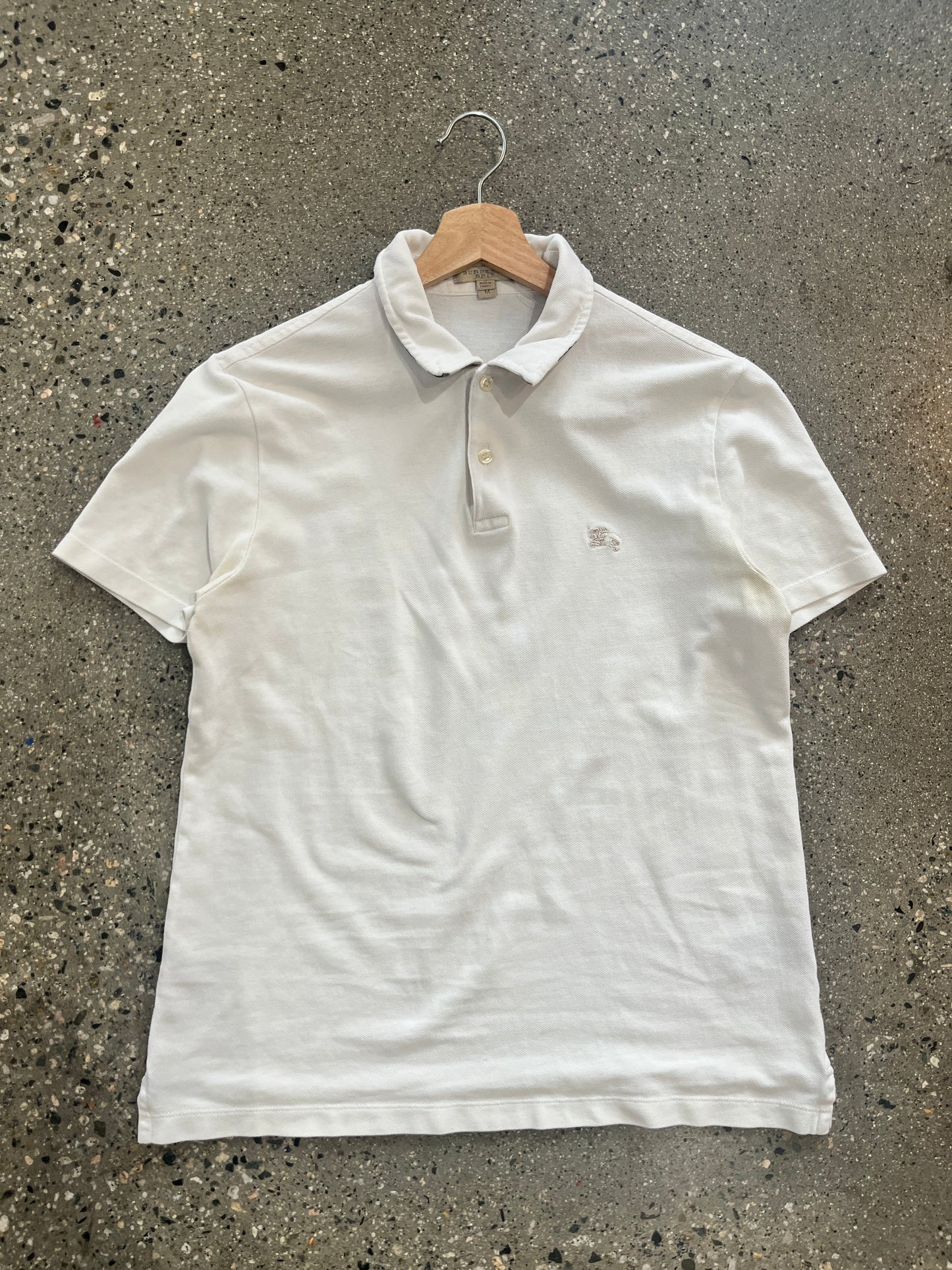 (M) Burberry Britt White Polo