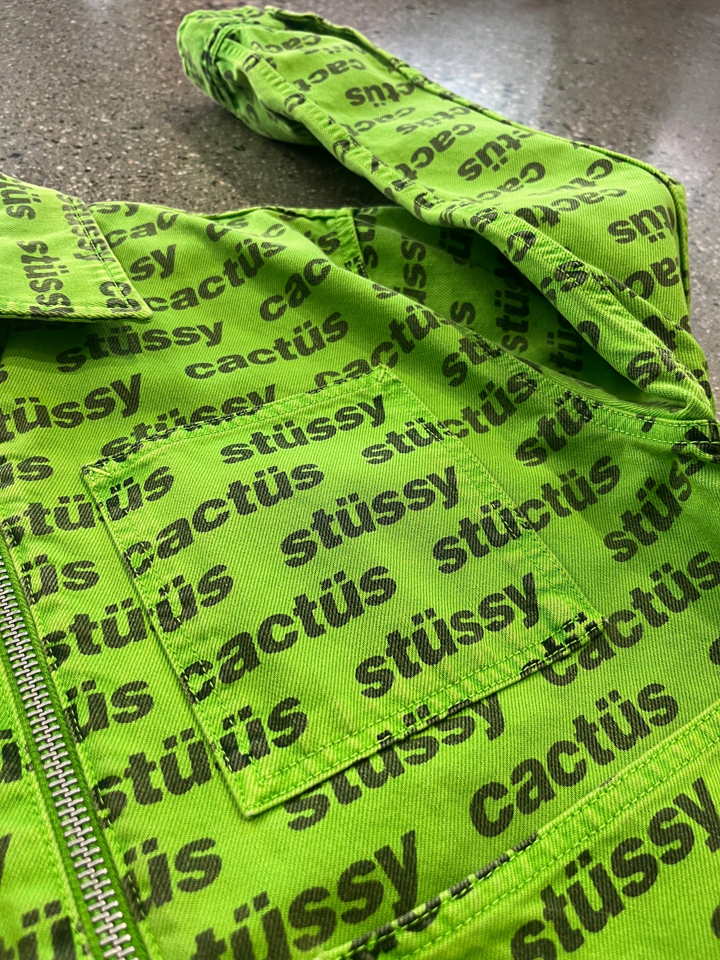 (S) Stüssy x Cactus Plant Flea Market Zip Work Jacket