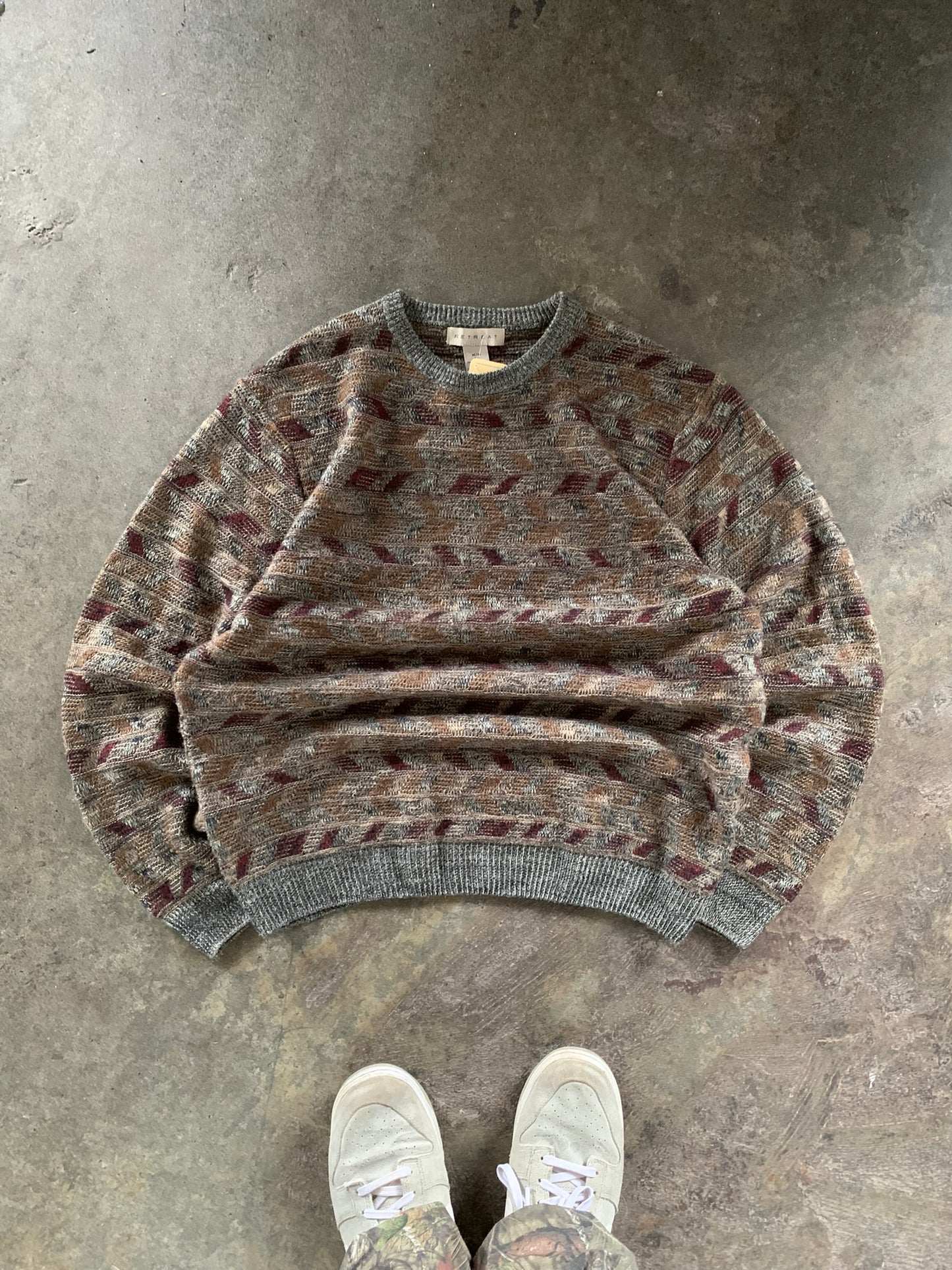 (M/L) Vintage Patterned Knit