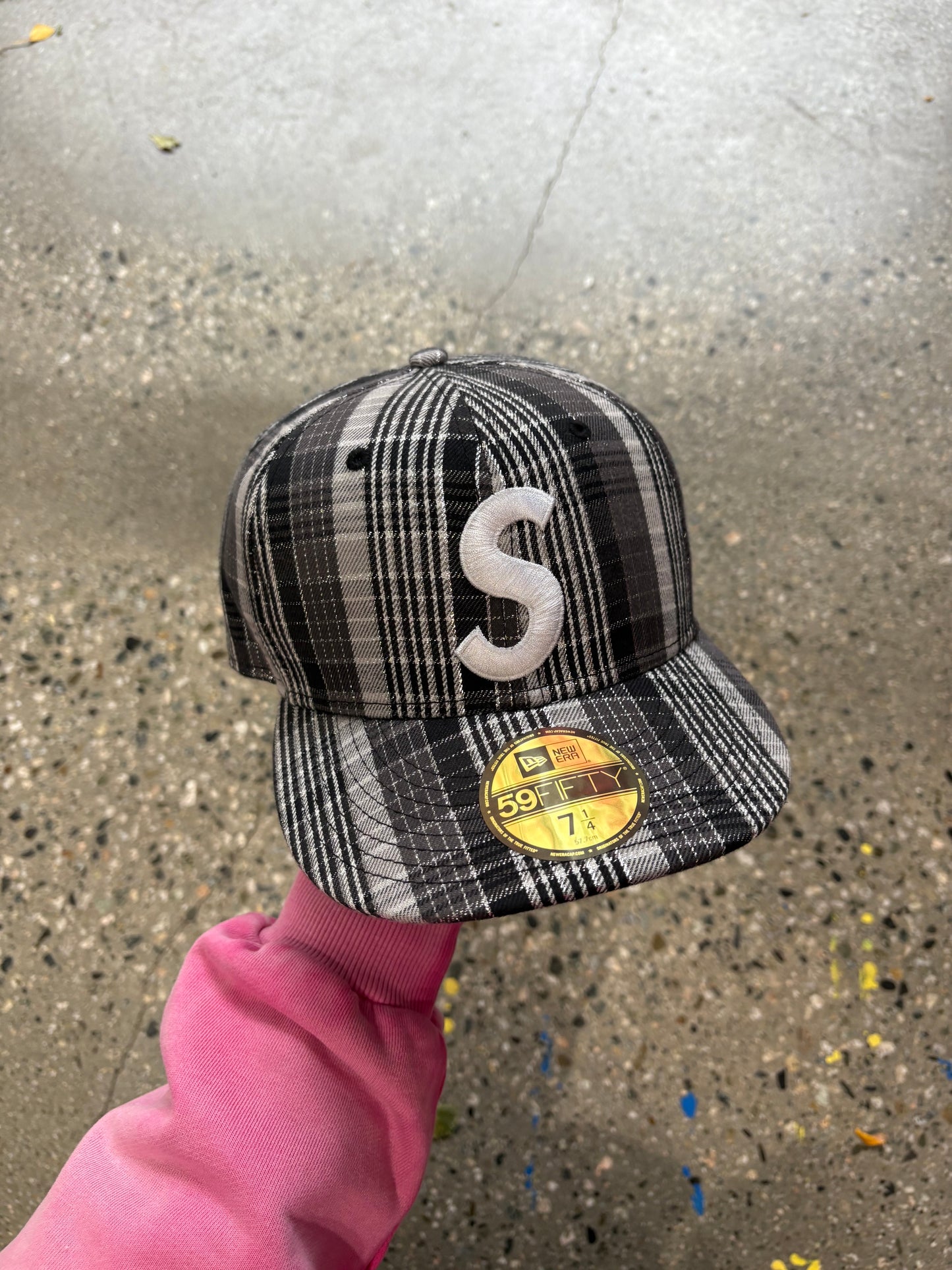 (7 1/4) Supreme x New Era Metallic Plaid Fitted