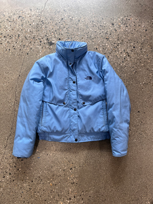 (Womens S/M) 80s/90s TNF Sky Blue Puffer