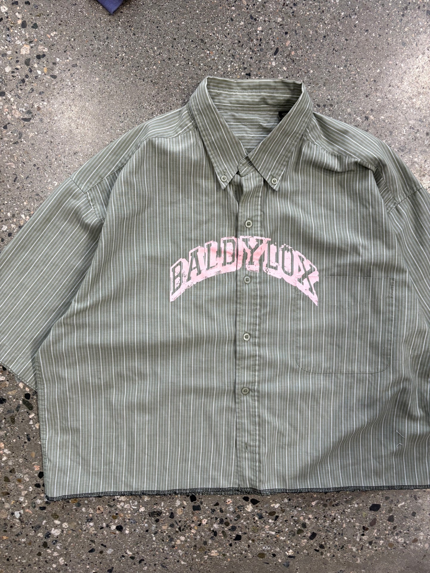 (L) Baldy 1/1 Merch Cropped Button Up