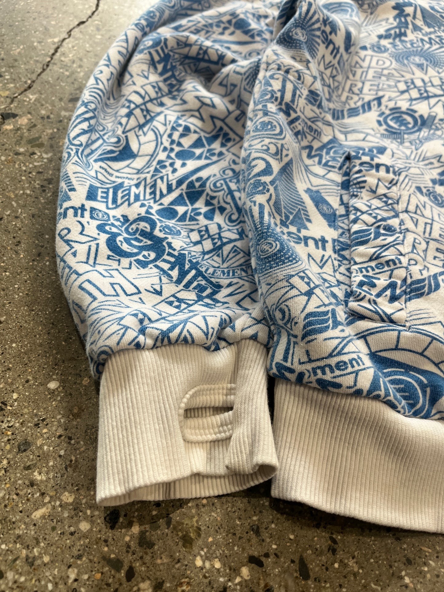 (s) Element Y2K Comic Print AOP hoodie zip