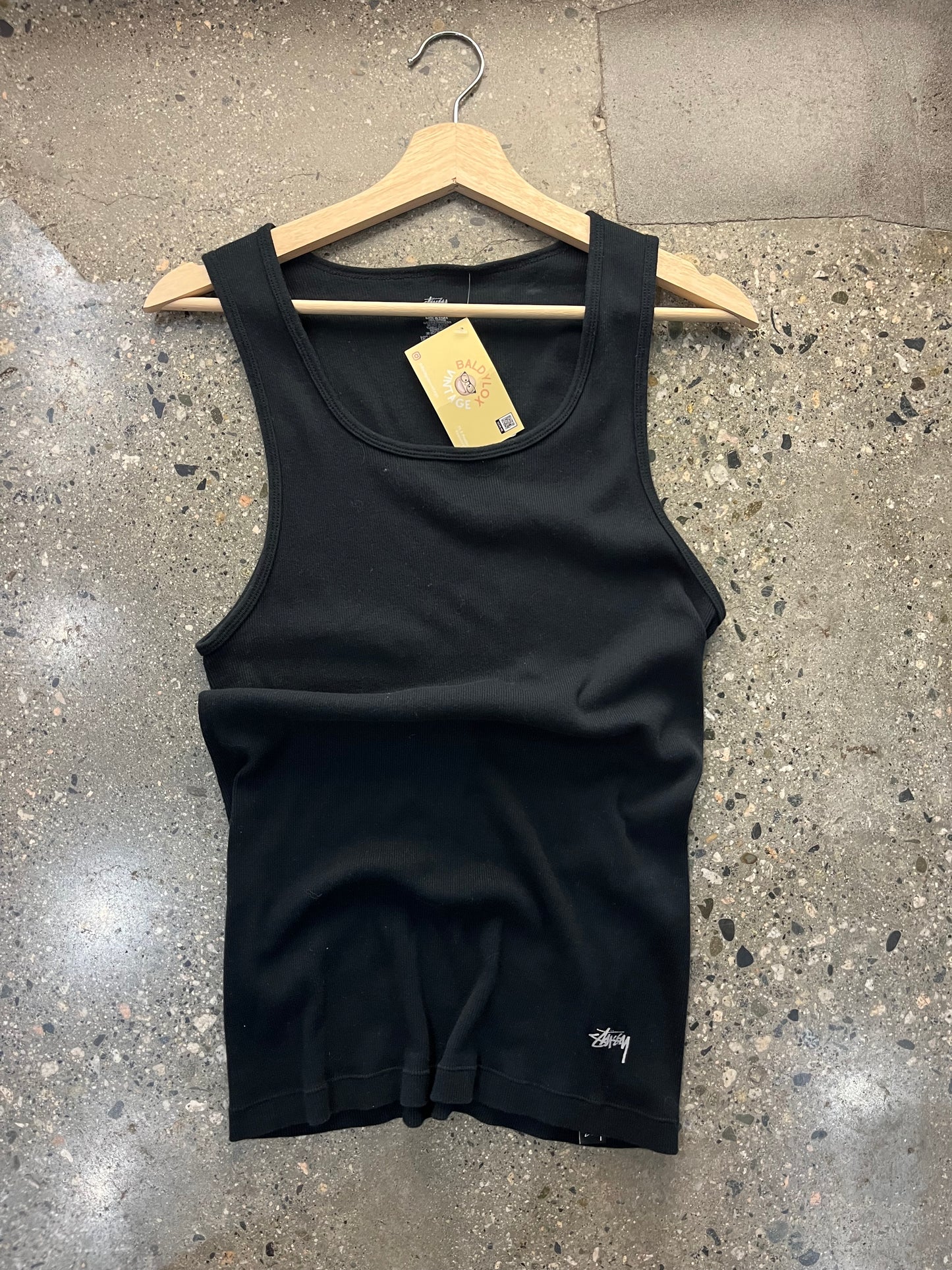 (m) Stussy Black Tank