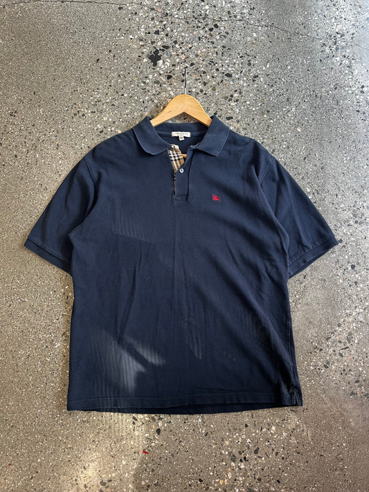 (L) Burberry Polo Navy Blue