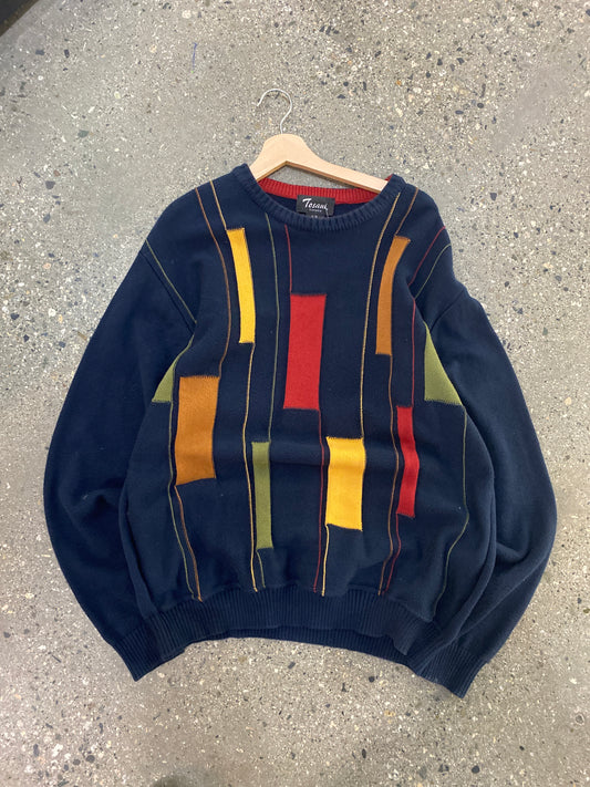 (L) Tosani bars texture knit